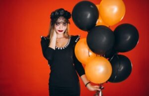 Костюм на Хэллоуин, для которого нужно только черное платье