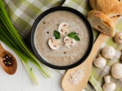 Сырный суп-пюре с грибами